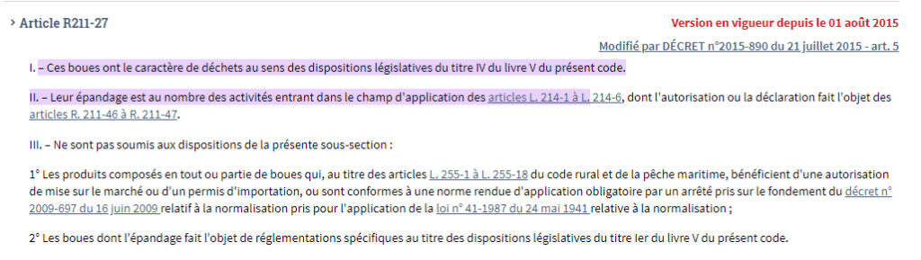 reglemenation relative aux déchets